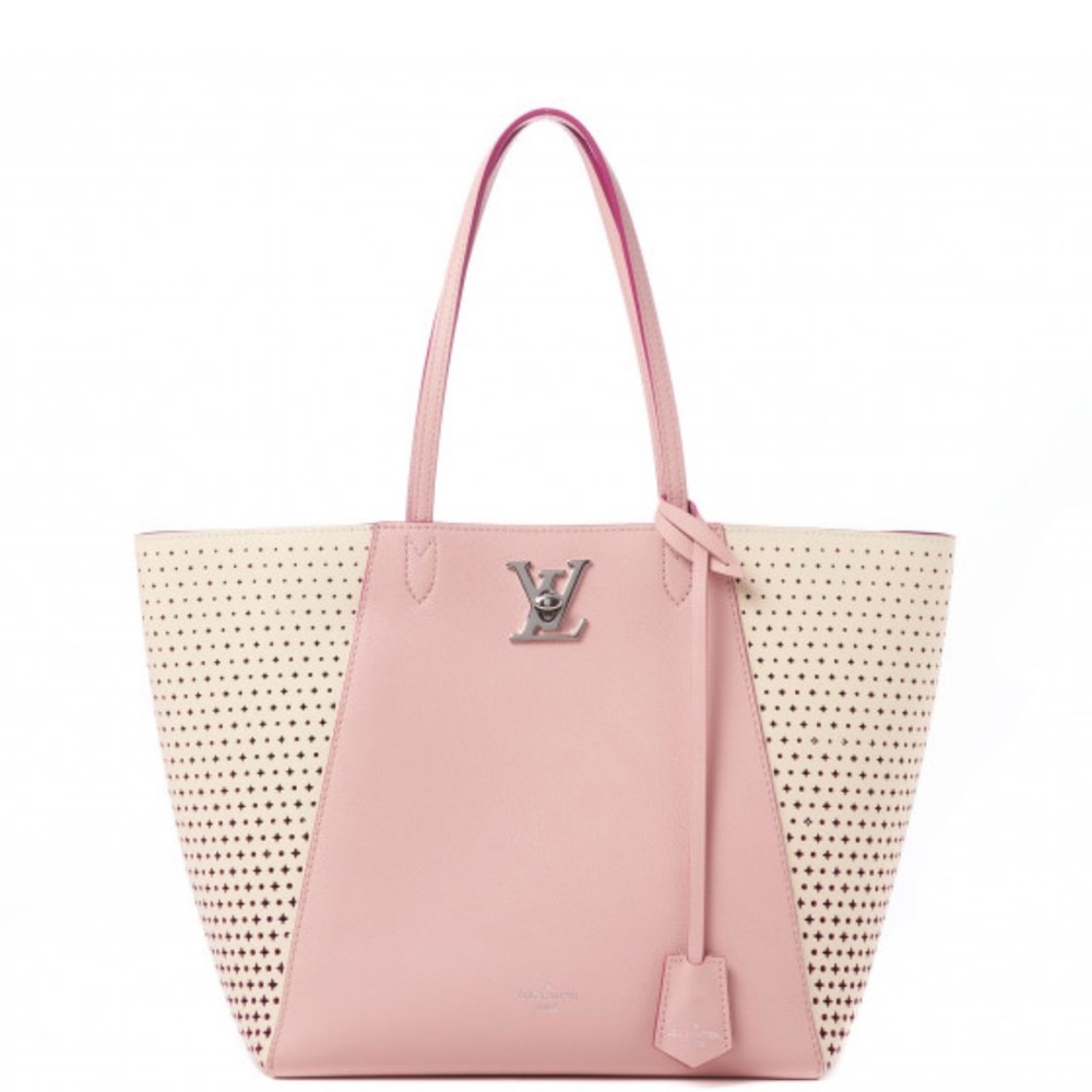Louis Vuitton Cabas Rose Poudre Cream
Calfskin Perforated Lockme